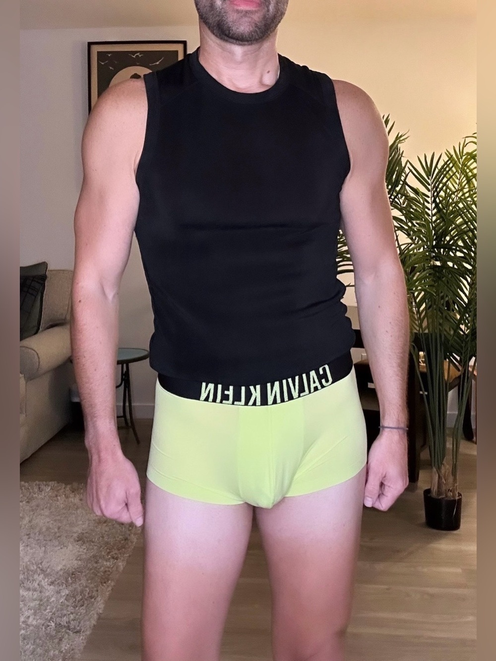 Calvin Klein Intense Power Motion Low Rise Trunk in Neon Green (Small)🩲